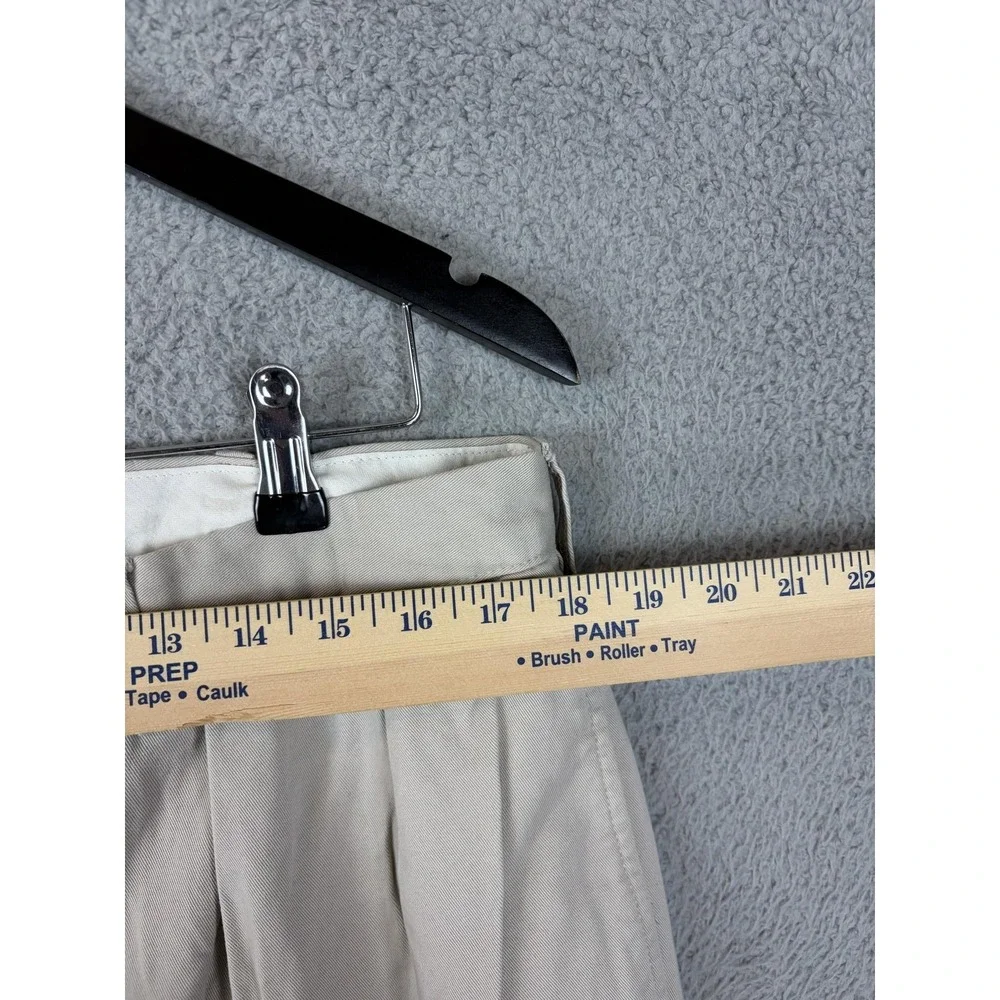 Polo Ralph Lauren Ethan Pants Mens 35x30 Beige Pleated Chino Classic Fit Casual